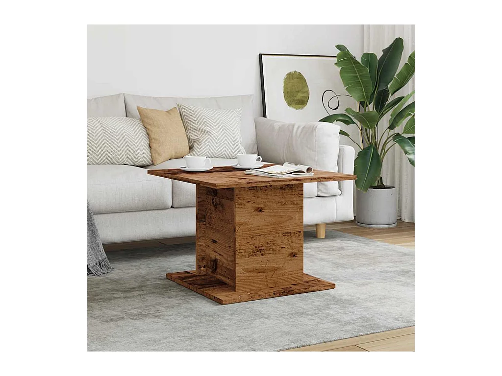 Table basse vieux bois 55,5x55,5x40 cm bois d'ingénierie
