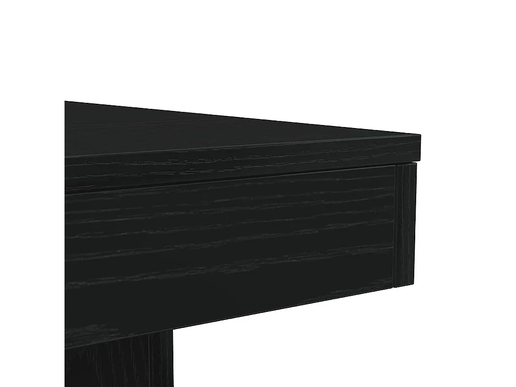 Table basse avec lumières LED chêne noir 90x50x40 cm
