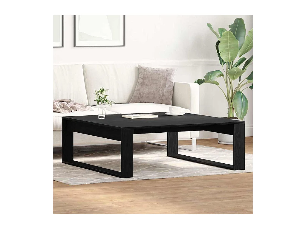 Table basse Chêne noir 100 x 100 x 35 cm Bois d'ingénierie