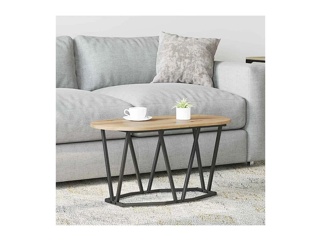 Table Basse chêne artisanal 80 x 40 x 40.5 cm