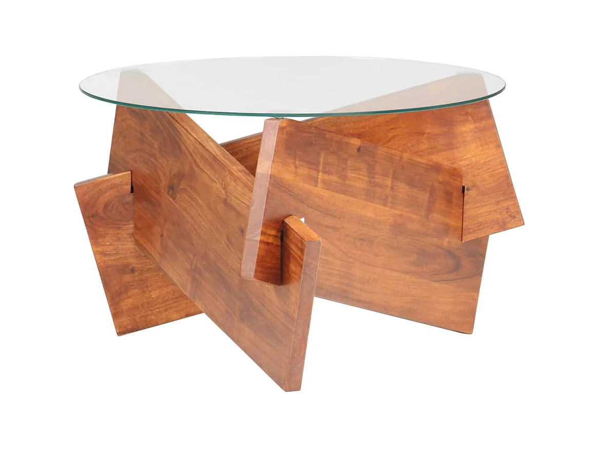 Table basse 60 cm Bois solide d'acacia