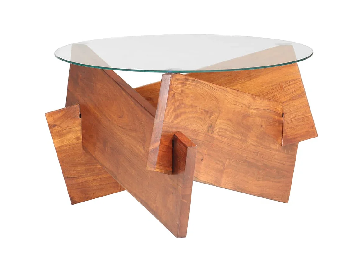 Table basse 60 cm Bois solide d'acacia