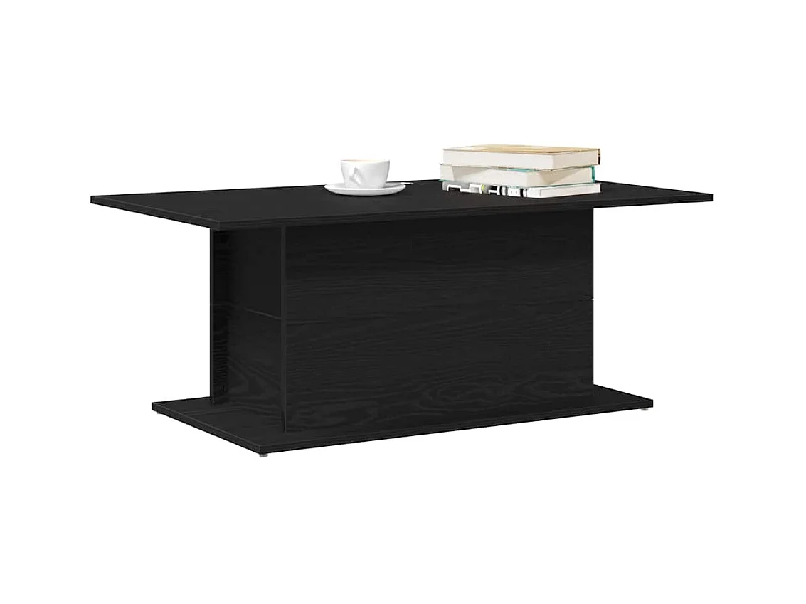 Table basse Chêne noir 102 x 55.5 x 40 cm Bois d'ingénierie
