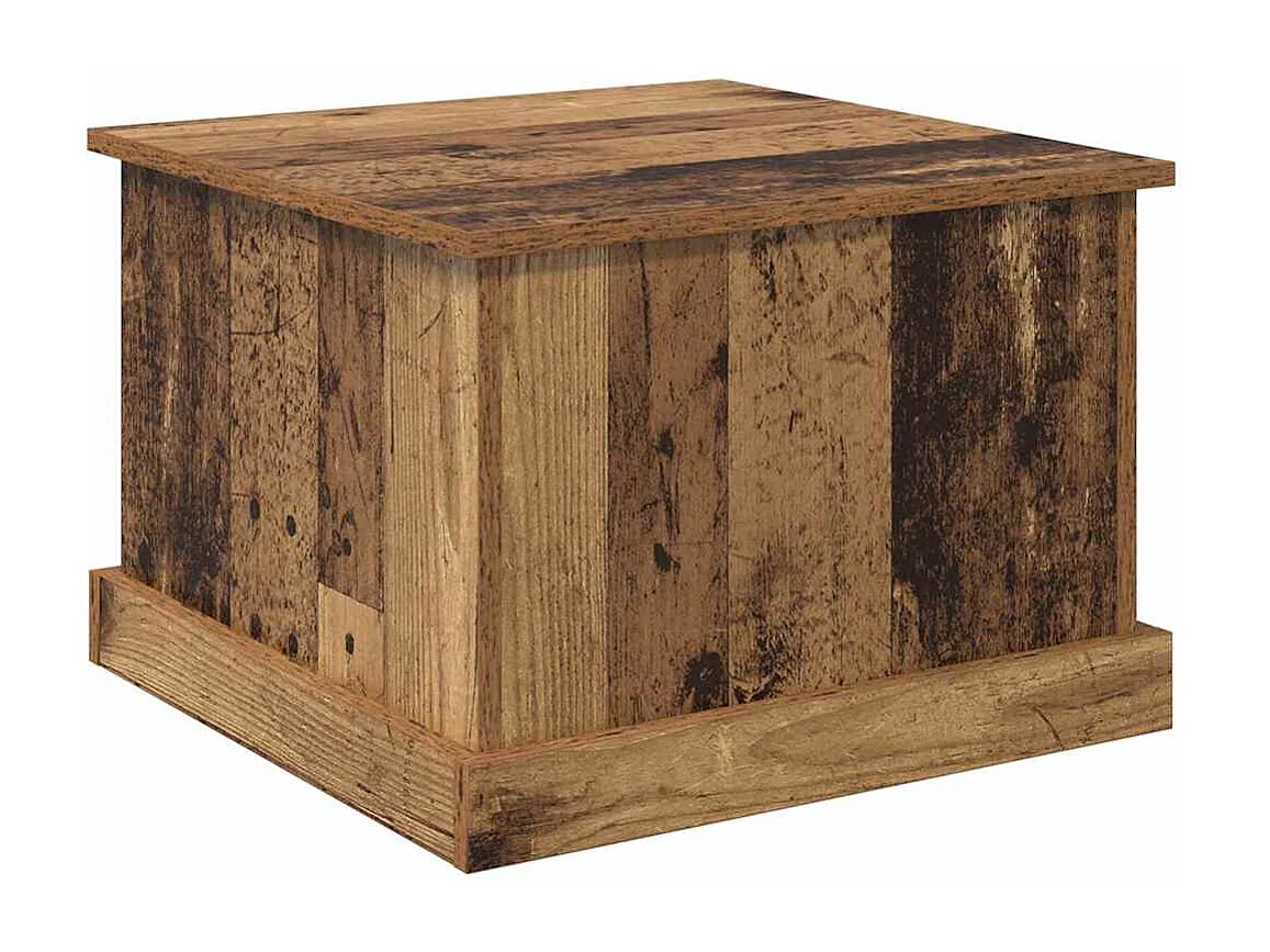 Table basse Bois ancien 50 x 50 x 35 cm Bois d'ingénierie