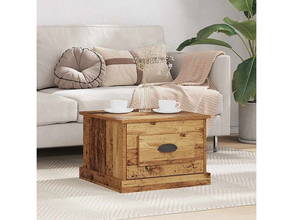 Table basse Bois ancien 50 x 50 x 35 cm Bois d'ingénierie