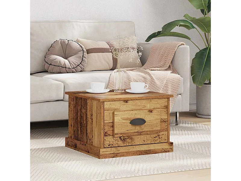 Table basse Bois ancien 50 x 50 x 35 cm Bois d'ingénierie