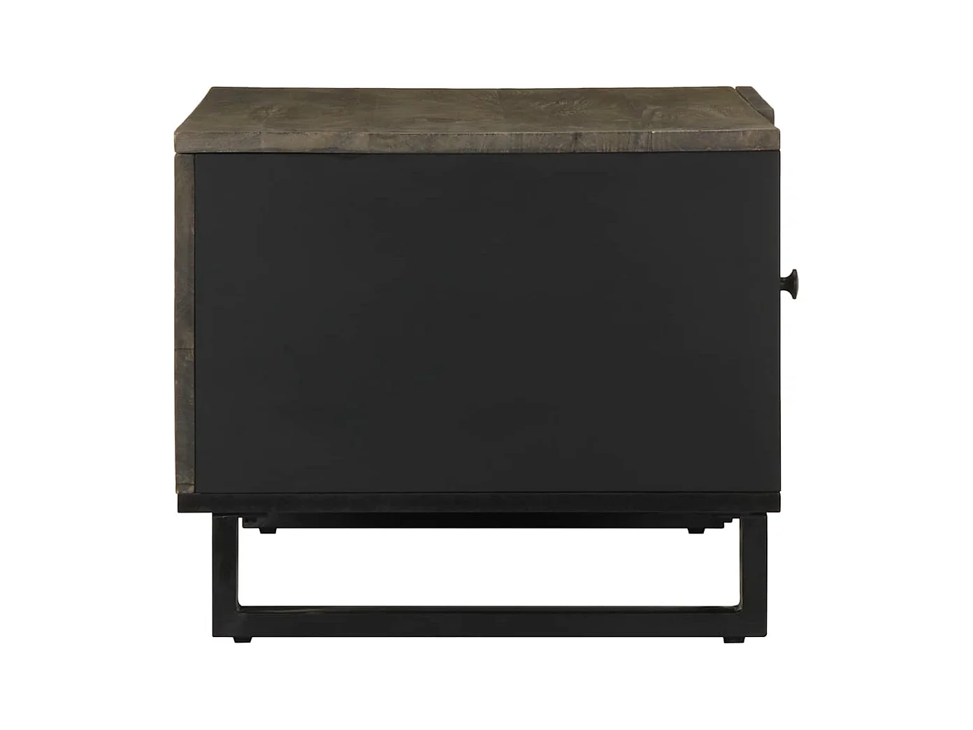 Salontafel 80x50x40 cm massief mangohout zwart