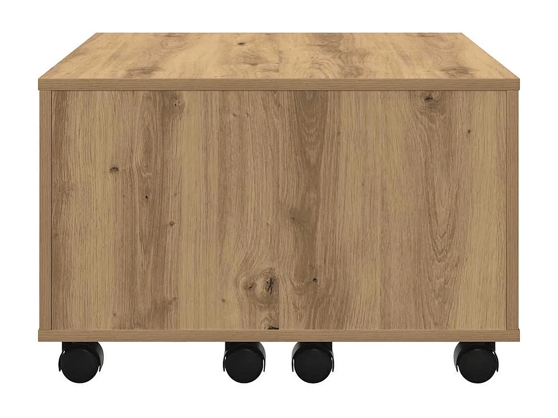 Mesa de centro madera de ingeniería roble artisan 60x60x38 cm