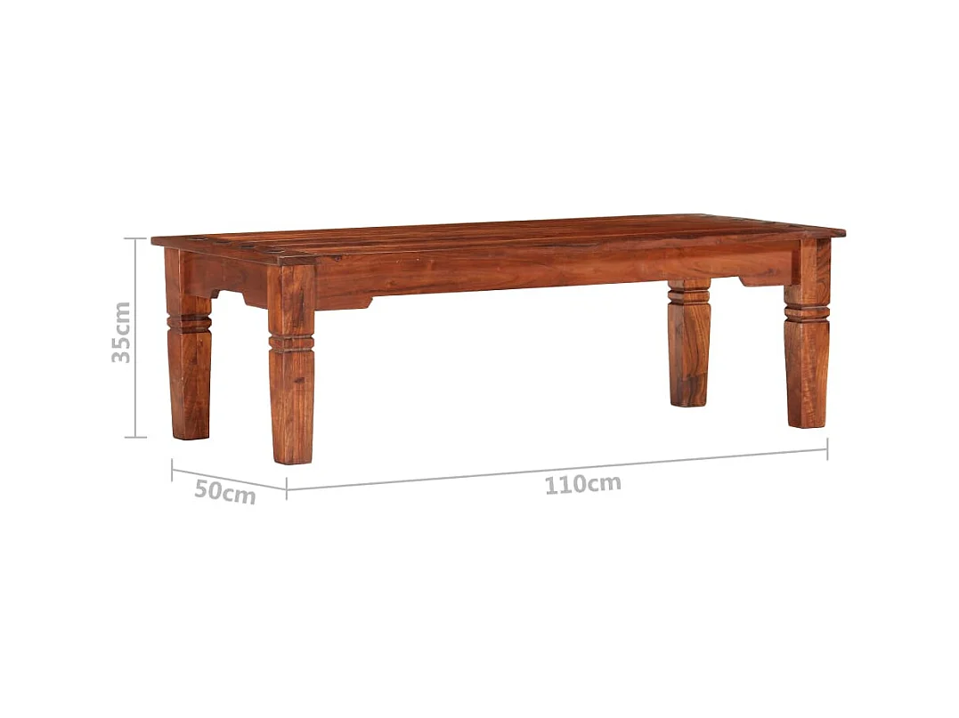 Mesa de centro 110x50x35 cm madeira de acácia maciça