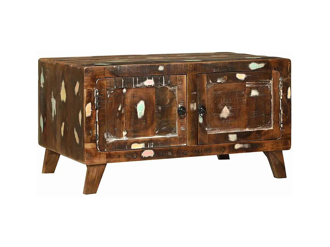 Table basse Multicolore bois de récupération massif
