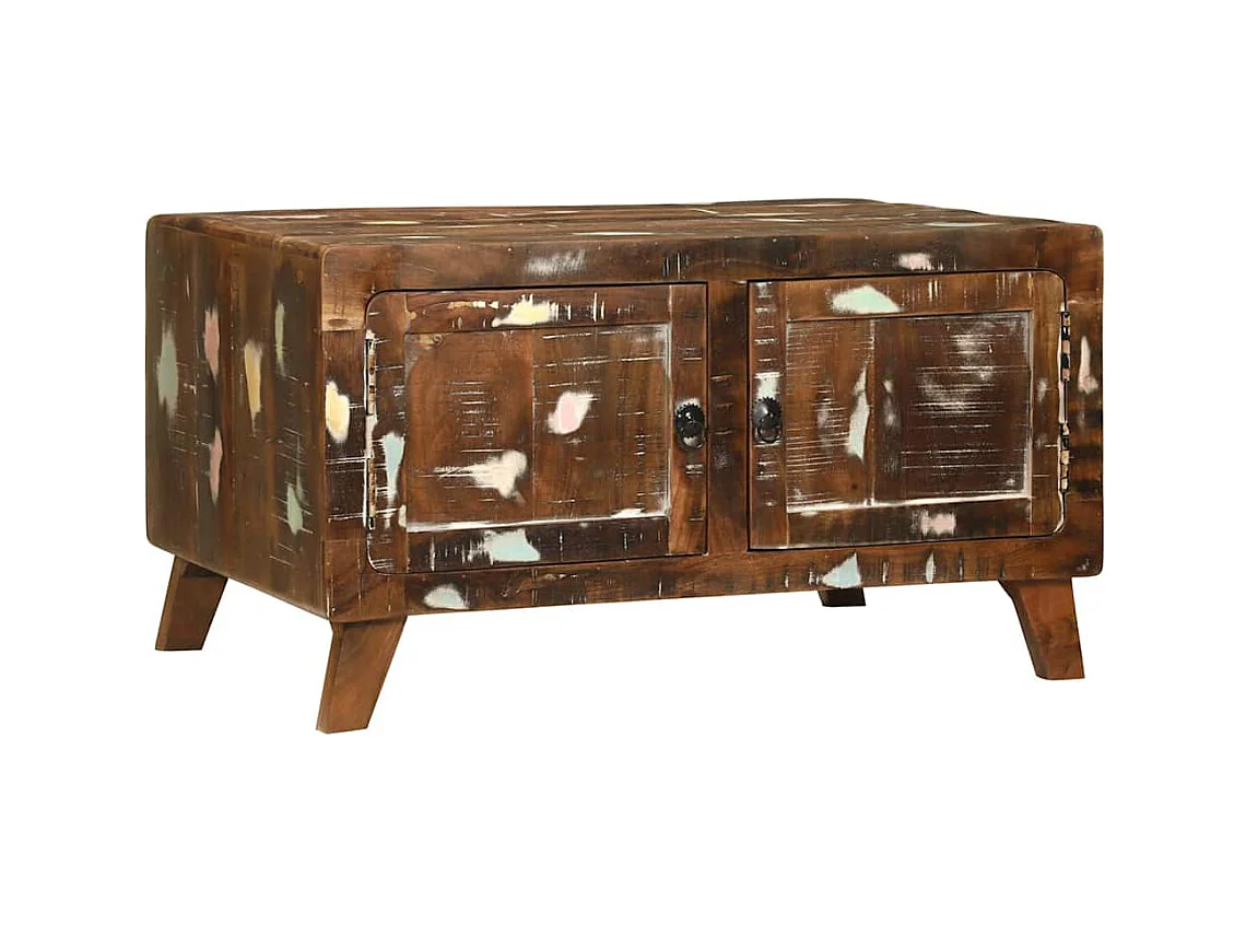 Table basse Multicolore bois de récupération massif