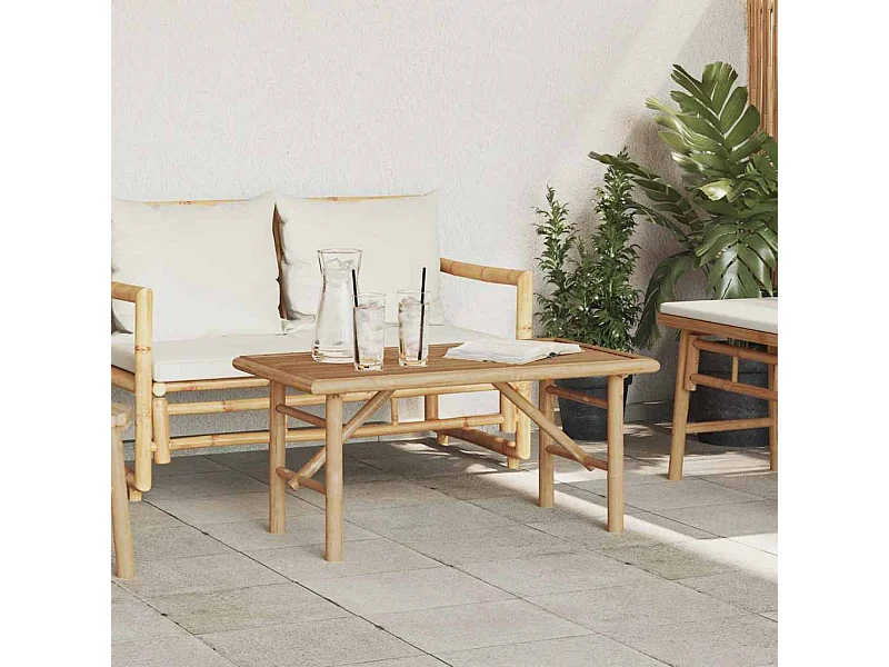 Mesa de Café Marrón 90 x 50 x 43 cm Bambú