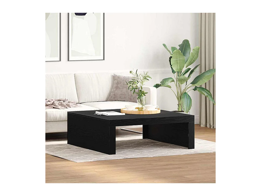 Table basse Chêne noir 100 x 100 x 35 cm Bois d'ingénierie