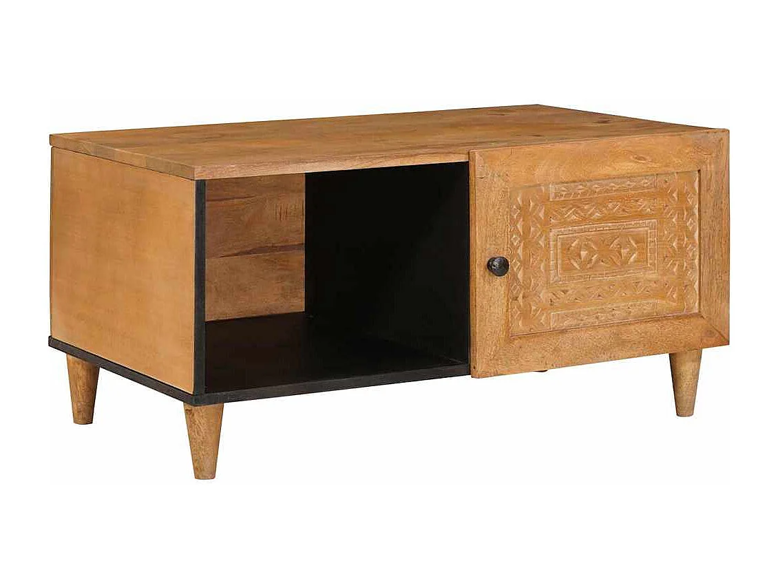 Mesa de Café con estante Marrón claro 80 x 50 x 40 cm