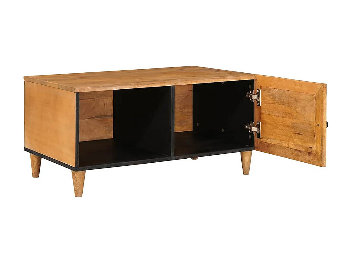 Mesa de Café con estante Marrón claro 80 x 50 x 40 cm