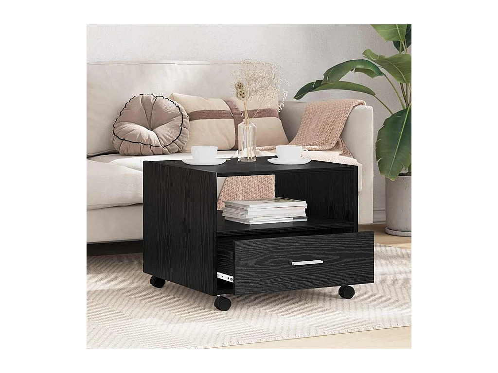 Table basse Chêne noir 55 x 55 x 45 cm Bois d'ingénierie