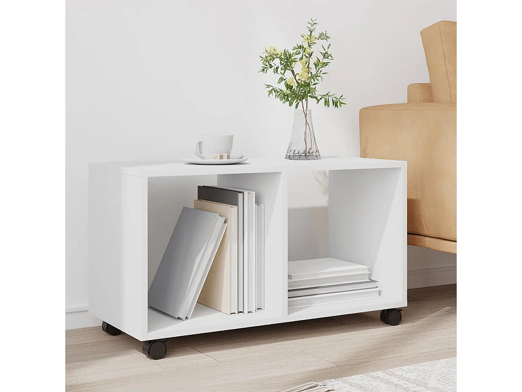 Móvel com rodas 72x33x42,5 cm derivados de madeira branco