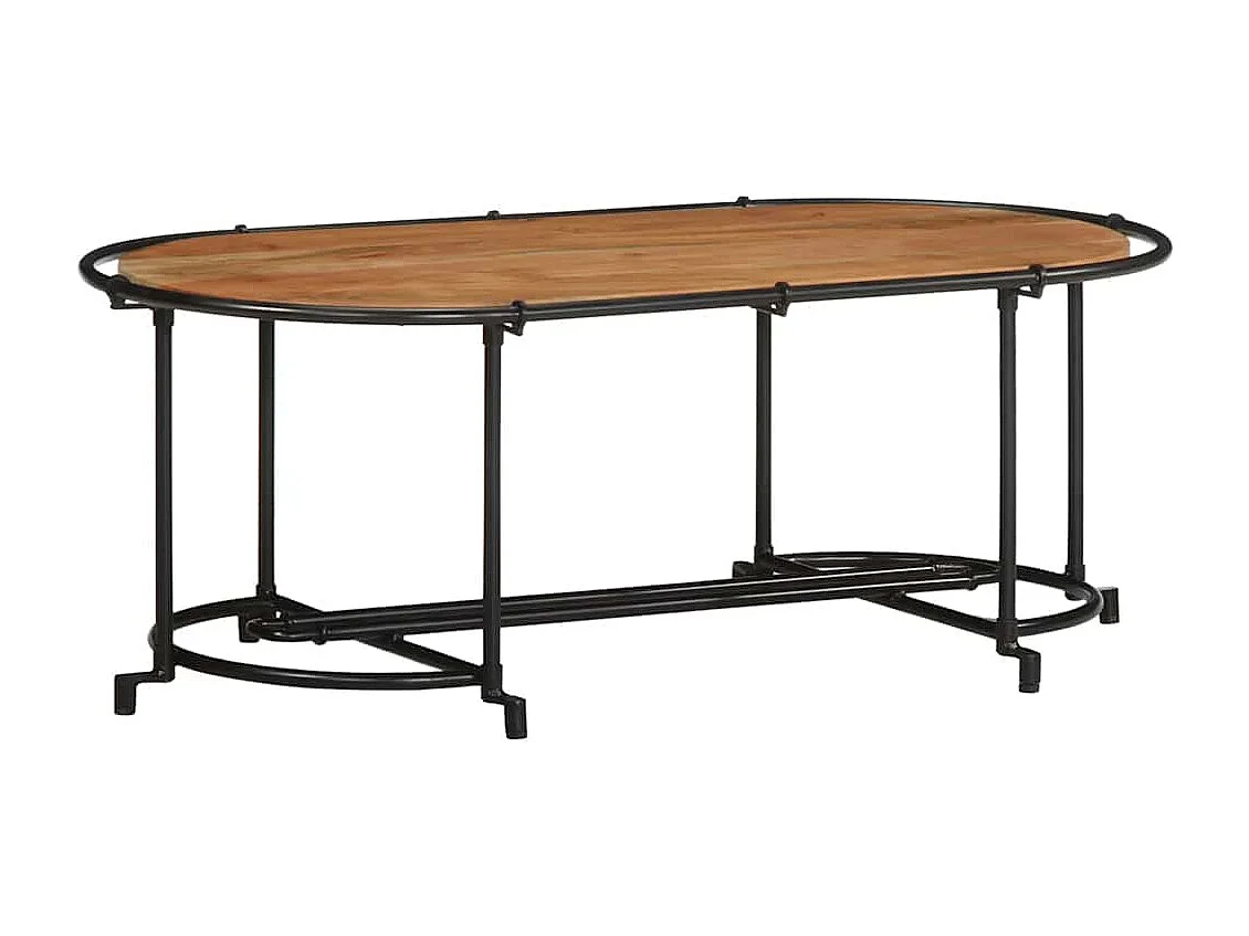 Mesa de centro madera maciza acacia 110x55x40 cm