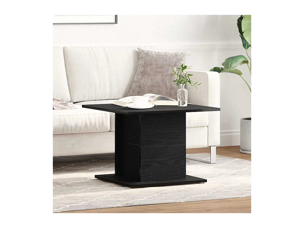 Table basse Chêne noir 55.5 x 55.5 x 40 cm Bois d'ingénierie