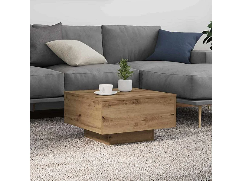 Mesa de Café Roble artisan 55 x 55 x 31 cm Madera contrachapada