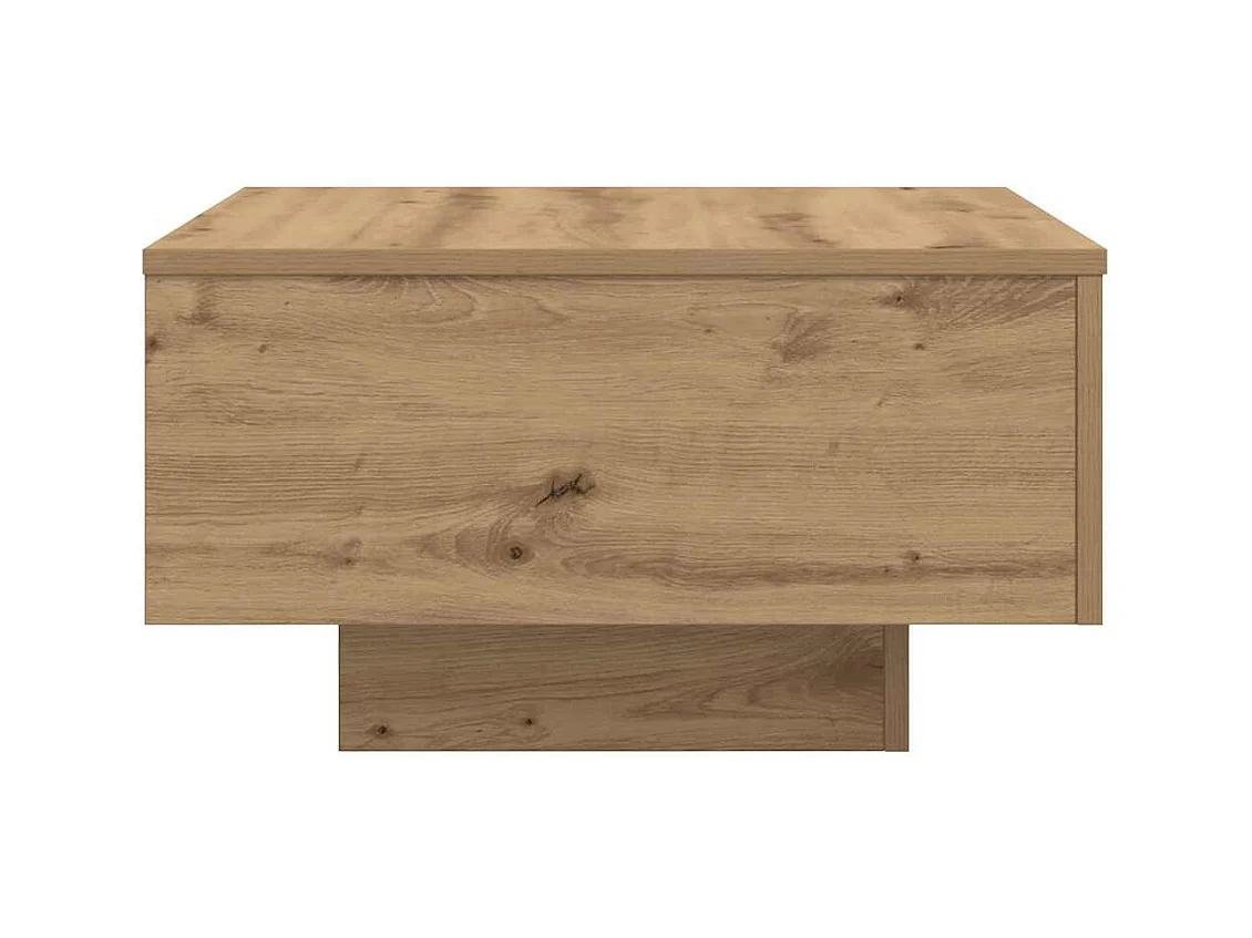 Table Basse chêne artisanal 55 x 55 x 31 cm Bois d'ingénierie