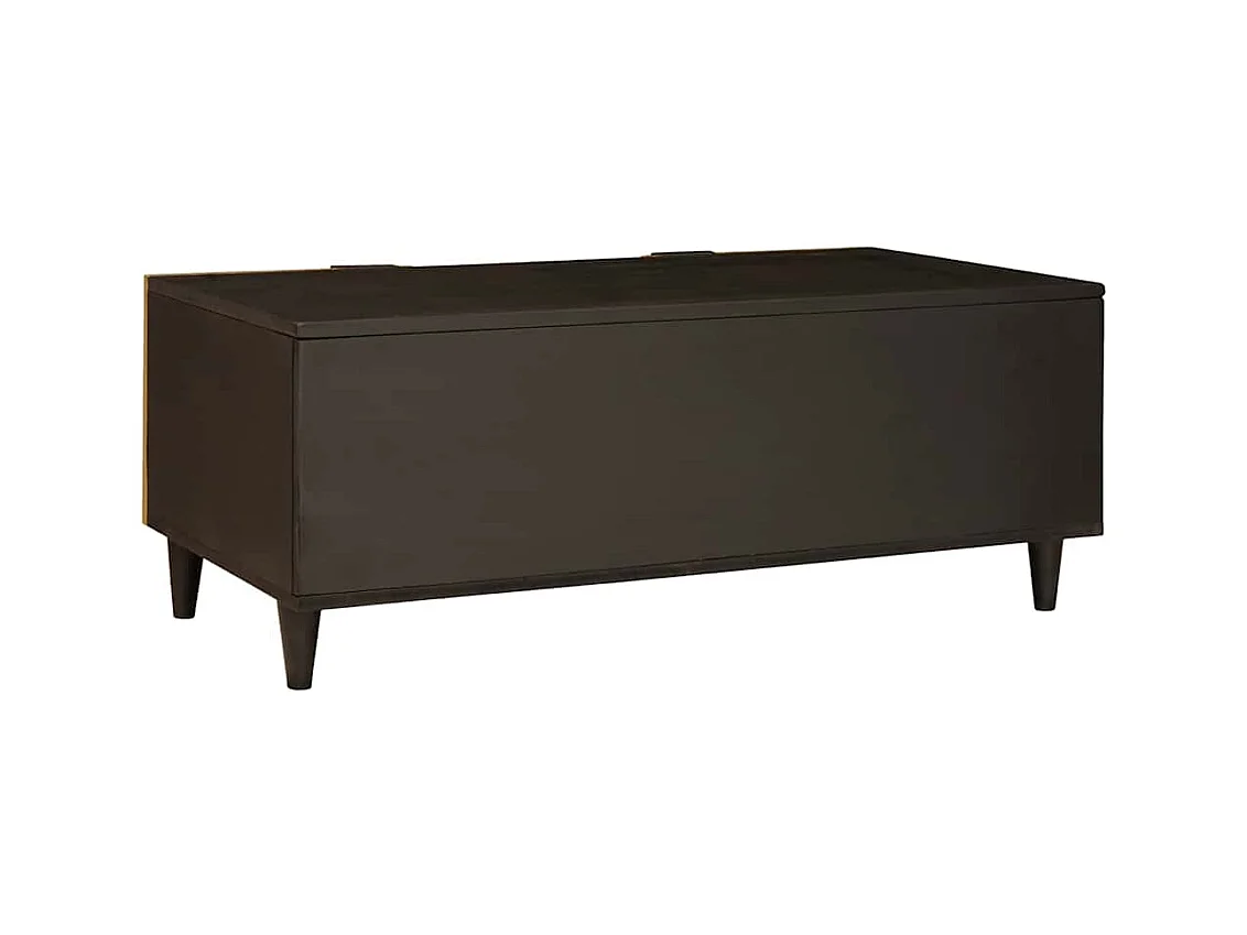 Table basse Noir et or 100 x 54 x 40 cm bois de manguier massif