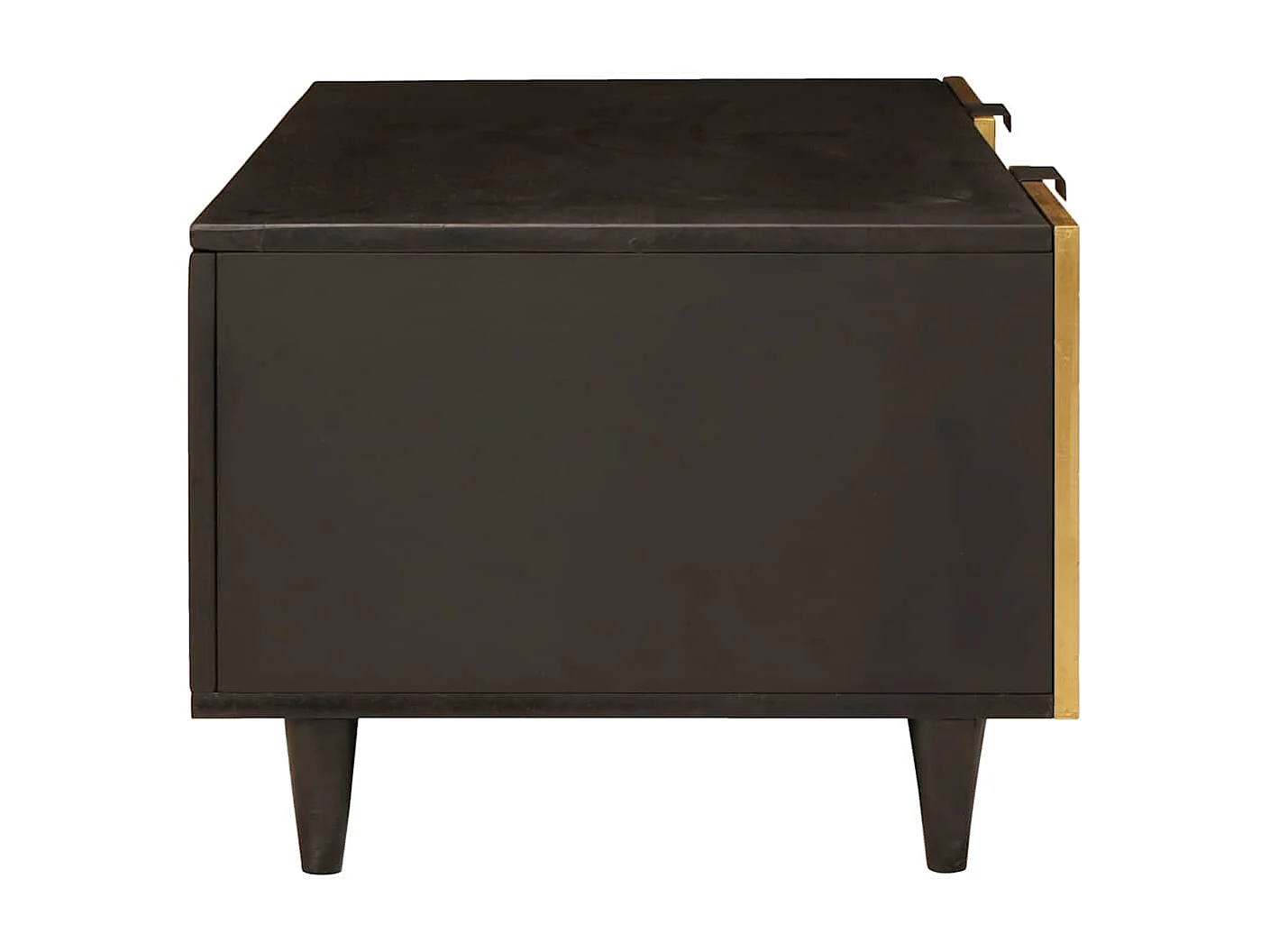 Table basse Noir et or 100 x 54 x 40 cm bois de manguier massif