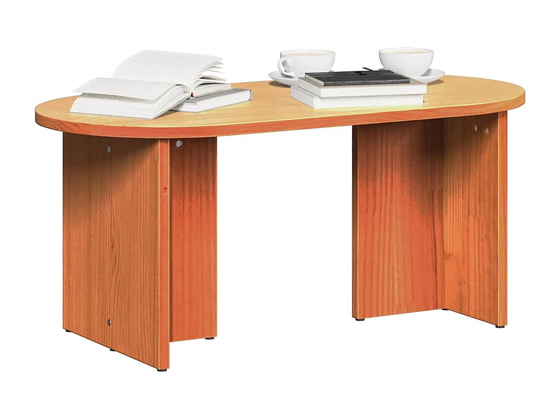 Table basse Marron cire 80 x 39,5 x 35 cm Bois de pin massif