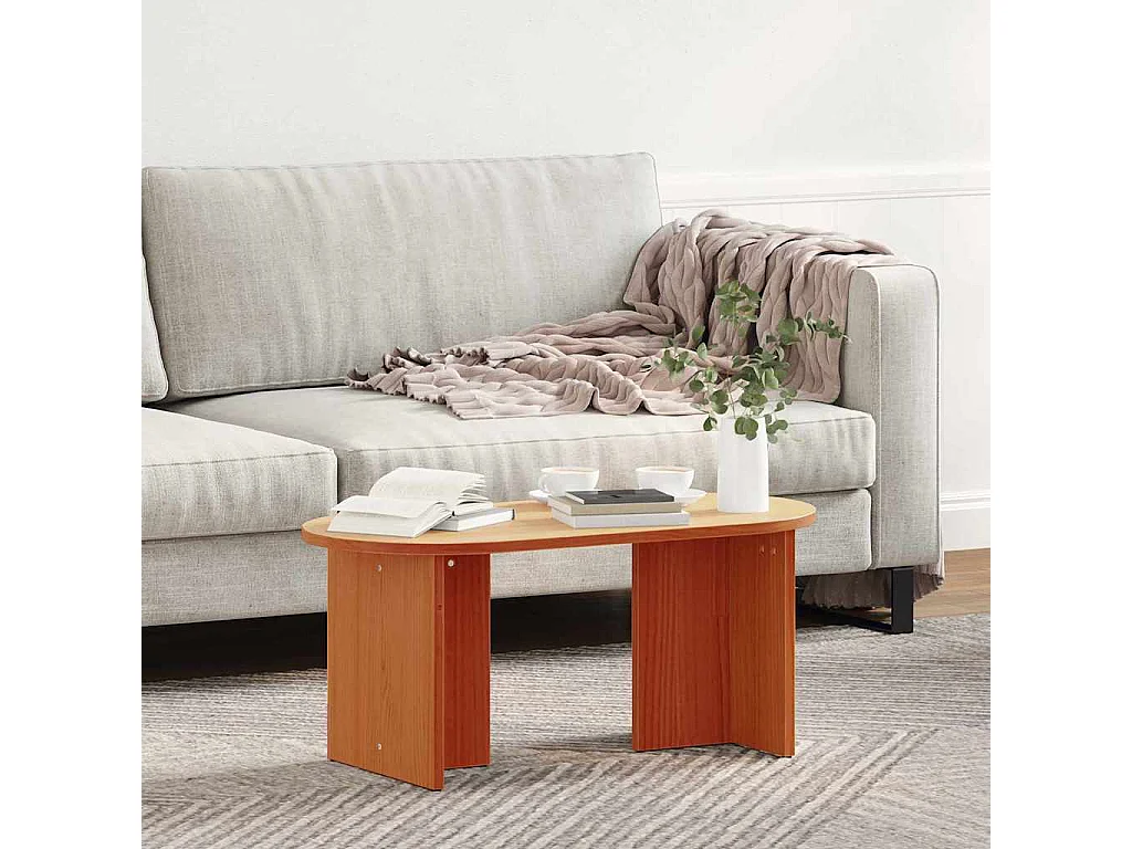 Mesa de Café Marrón cera 80 x 39.5 x 35 cm