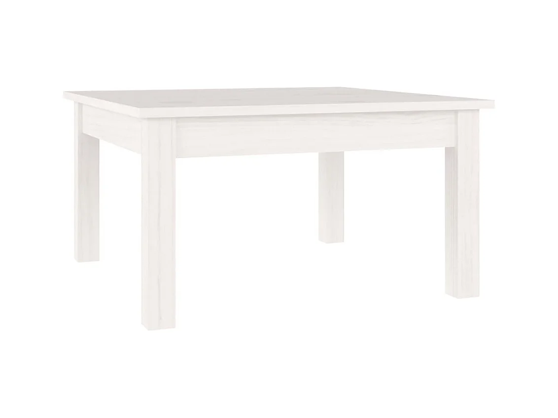 Table basse Blanc 55x55x30 cm Bois massif de pin