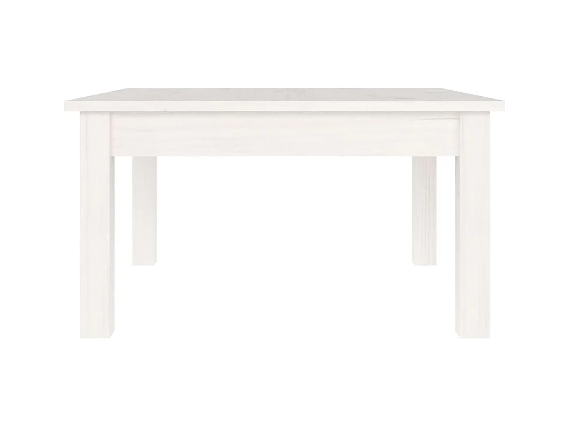 Table basse Blanc 55x55x30 cm Bois massif de pin