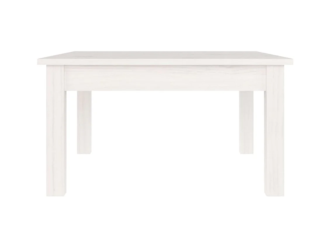 Table basse Blanc 55x55x30 cm Bois massif de pin