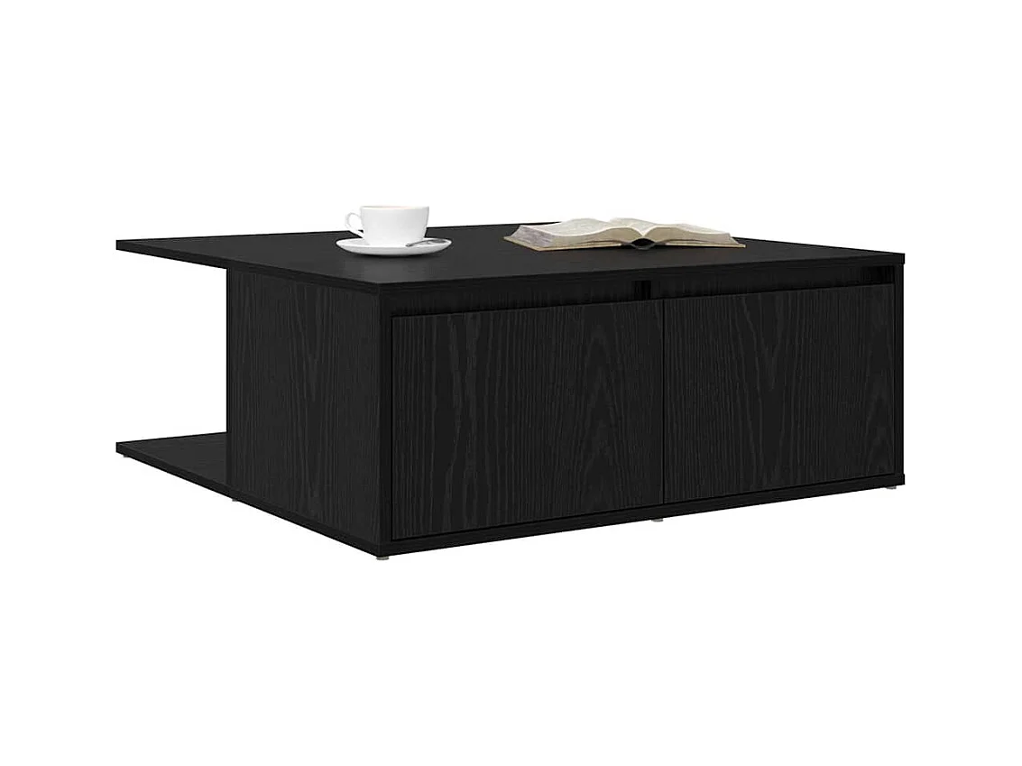 Table basse Chêne noir 80 x 80 x 31 cm Bois d'ingénierie