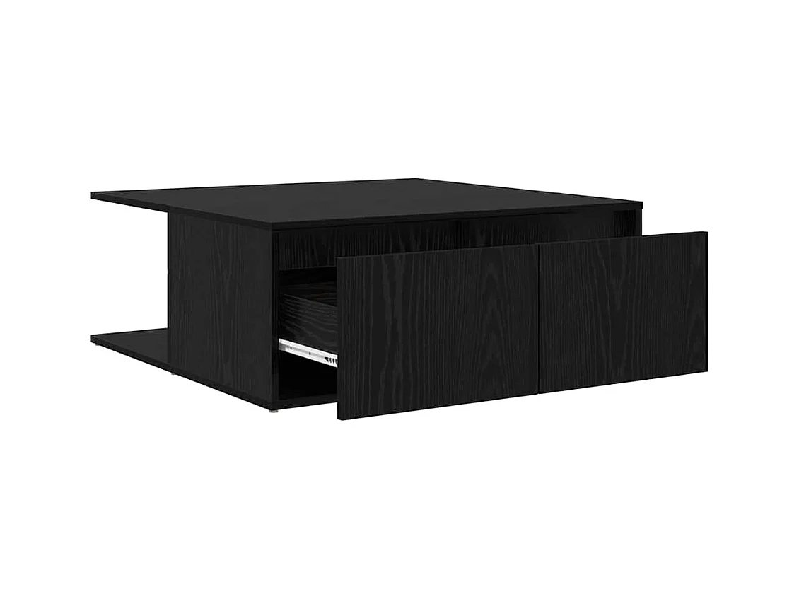 Table basse Chêne noir 80 x 80 x 31 cm Bois d'ingénierie