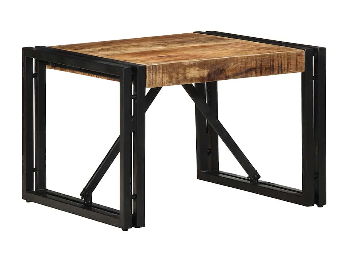 Salontafel 50x50x35 cm massief ruw mangohout