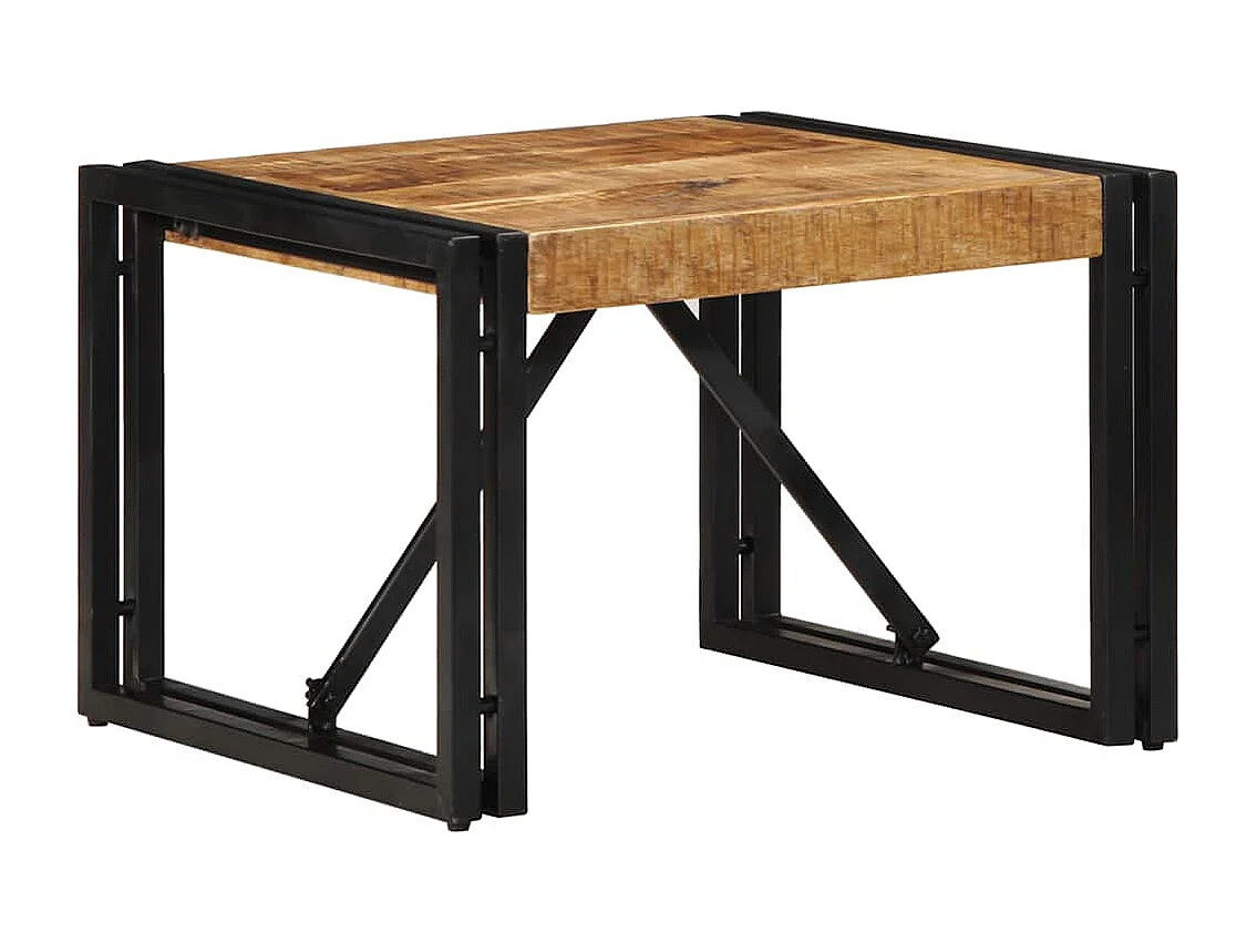 Table basse 50x50x35 cm bois de manguier massif brut