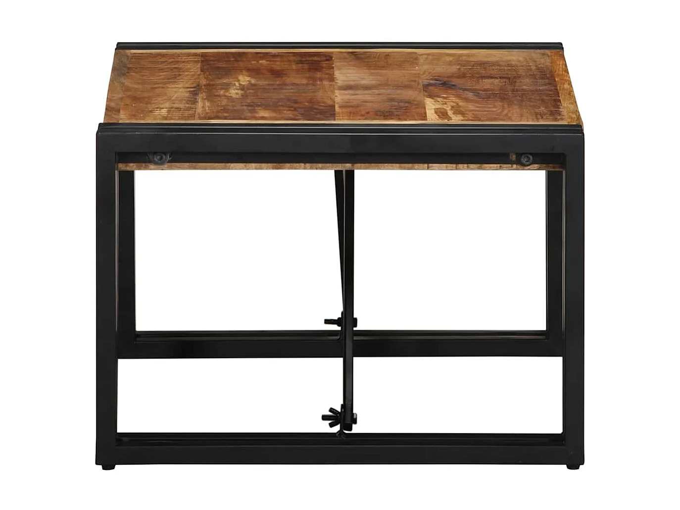 Table basse 50x50x35 cm bois de manguier massif brut