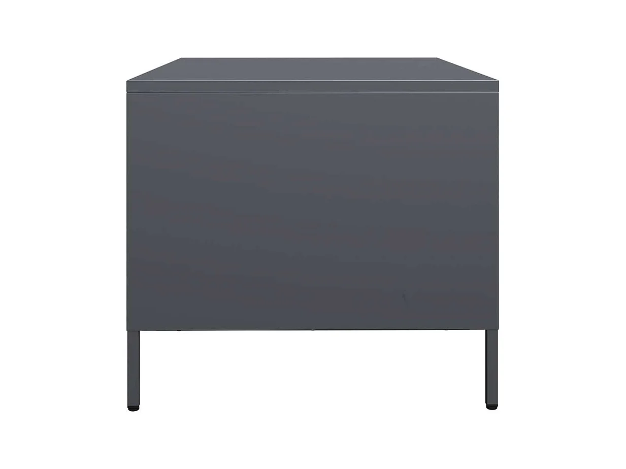 Table basse anthracite 101,5x50x43,5 cm acier laminé à froid