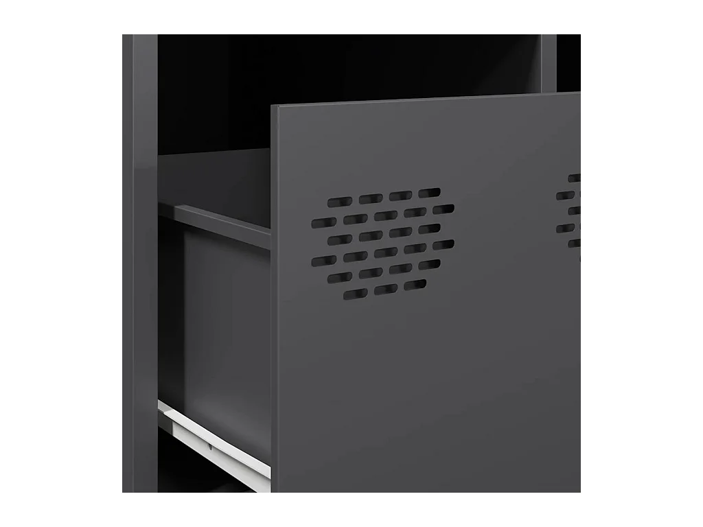 Table basse anthracite 101,5x50x43,5 cm acier laminé à froid