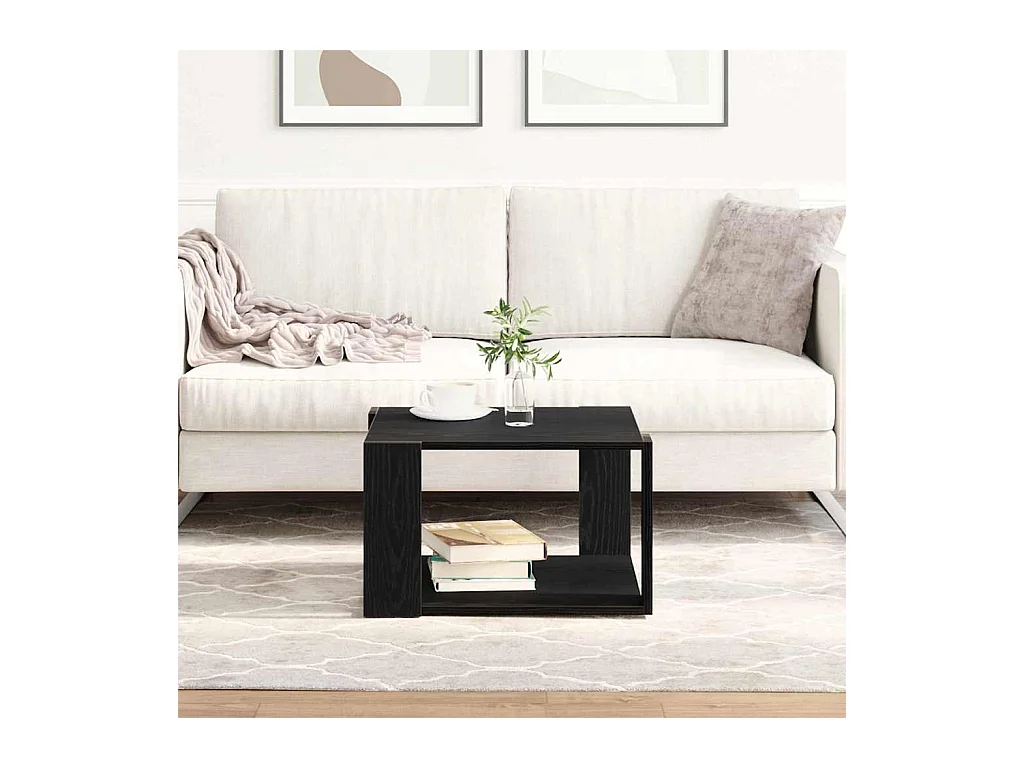 Table basse Chêne noir 85 x 55 x 31 cm Bois d'ingénierie