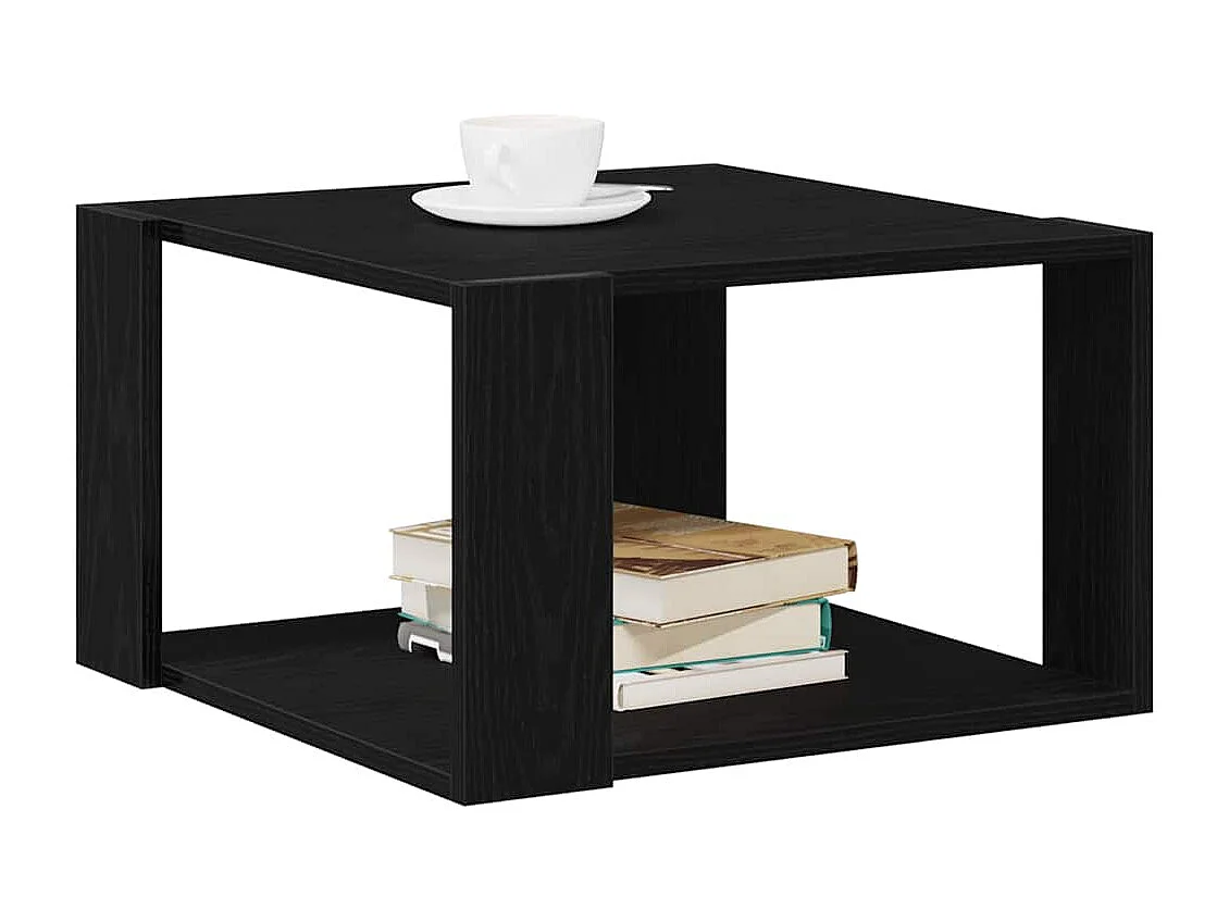 Mesa de Café Roble negro 85 x 55 x 31 cm Madera contrachapada