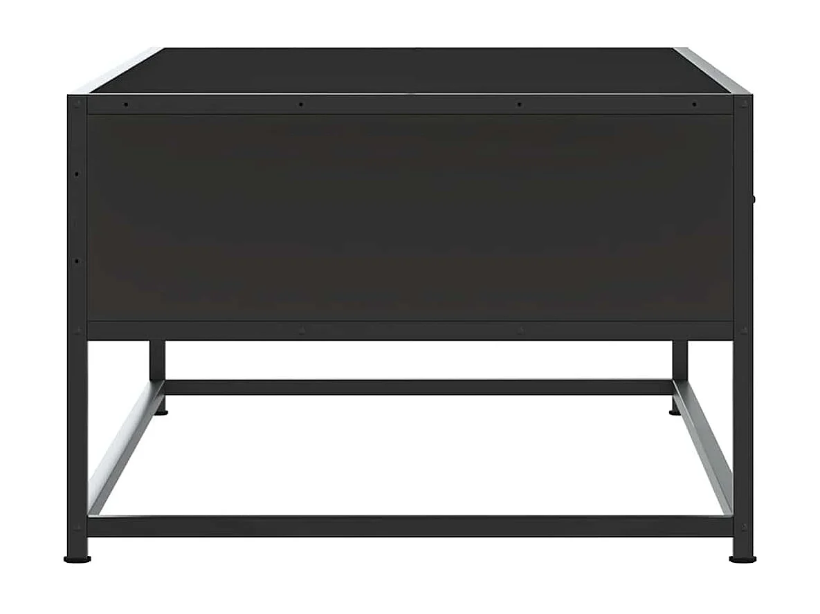 Table basse noir 100x50x35 cm bois d'ingénierie et métal