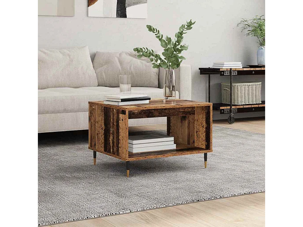 Table basse Bois ancien 60 x 50 x 40 cm Bois d'ingénierie