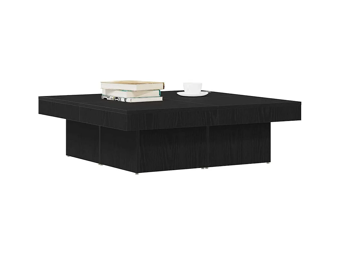 Table basse Chêne noir 90 x 90 x 28 cm Bois d'ingénierie