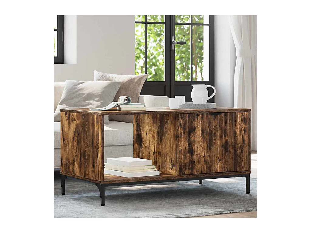 Mesa de Café Roble ahumado 90 x 49 x 46 cm Madera contrachapada
