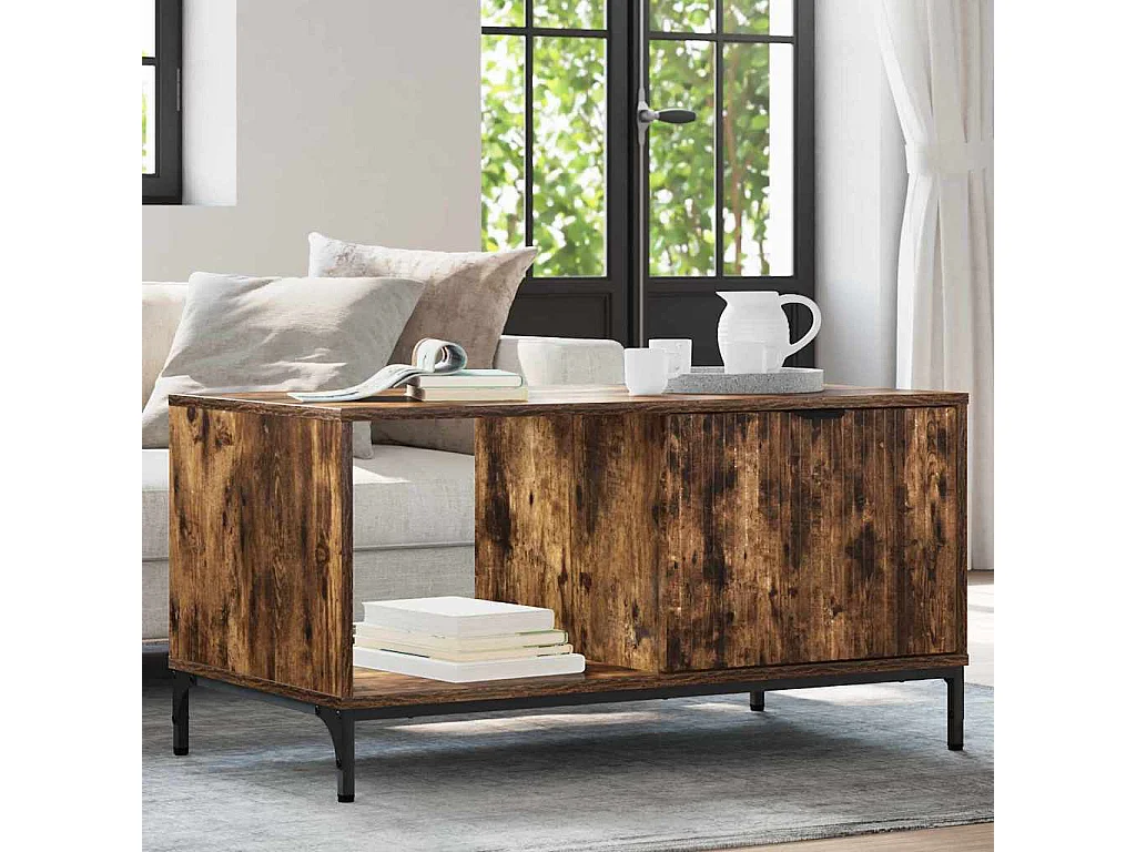Mesa de Café Roble ahumado 90 x 49 x 46 cm Madera contrachapada