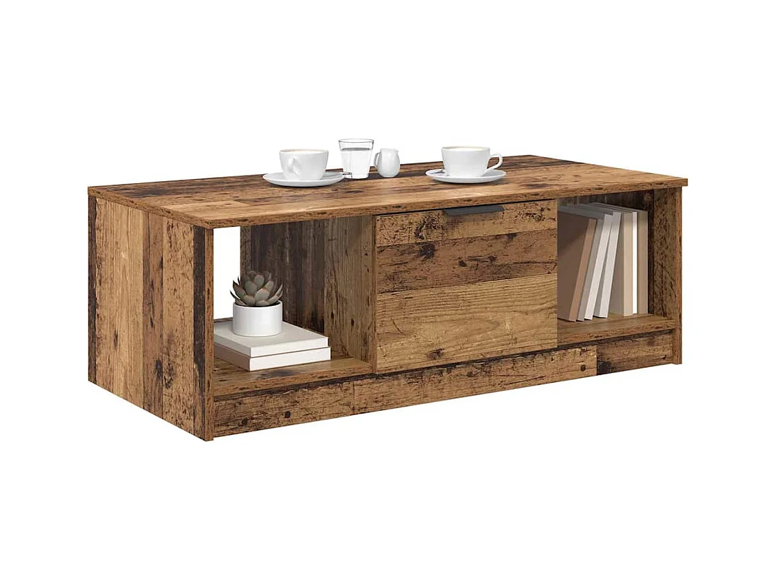 Salontafel Oud hout 100 x 50 x 36 cm Bewerkt hout