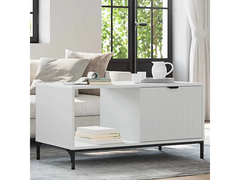 Mesa de centro Branco 90 x 49 x 46 cm Madeira processada