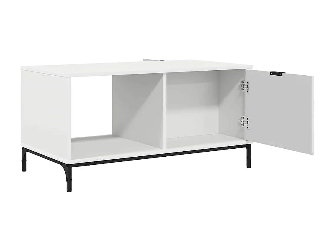 Table basse Blanc 90 x 49 x 46 cm Bois d'ingénierie