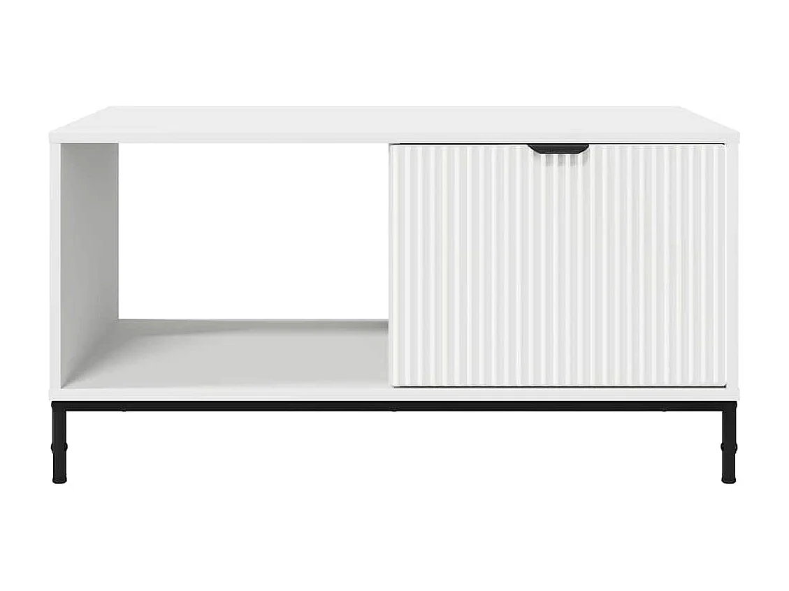 Table basse Blanc 90 x 49 x 46 cm Bois d'ingénierie